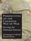 The Canadian Way of War (eBook): Serving the National Interest
